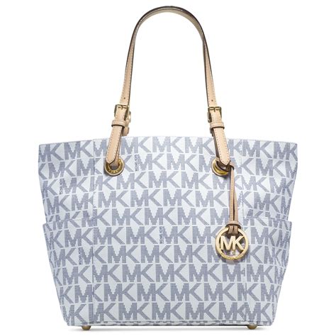 michael kors navy white tote|michael kors neverfull tote.